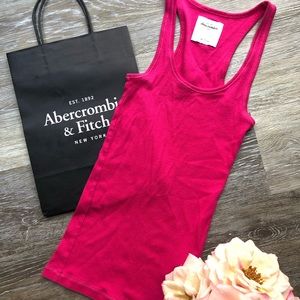 Girls Abercrombie Hot Pink Razorback Tank